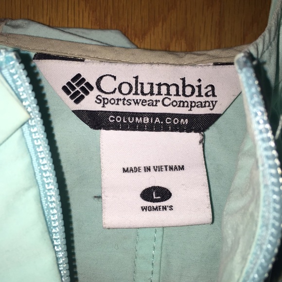 mint colored Columbia jacket size L - Picture 3 of 3
